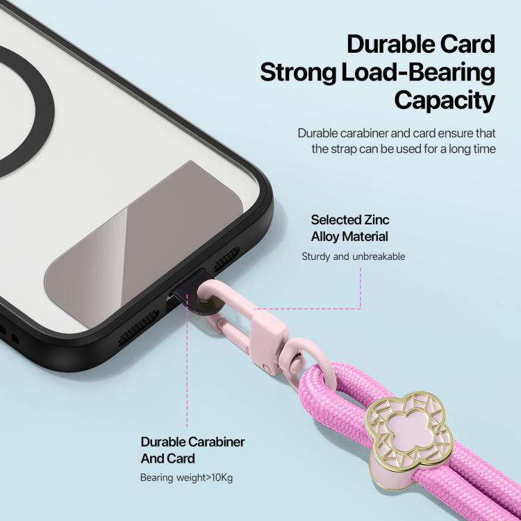 DUX DUCIS Garden Series Begonia Pattern Adjustable Crossbody Phone Lanyard(Pink) - free shipping - PMc TechLife - Order now!