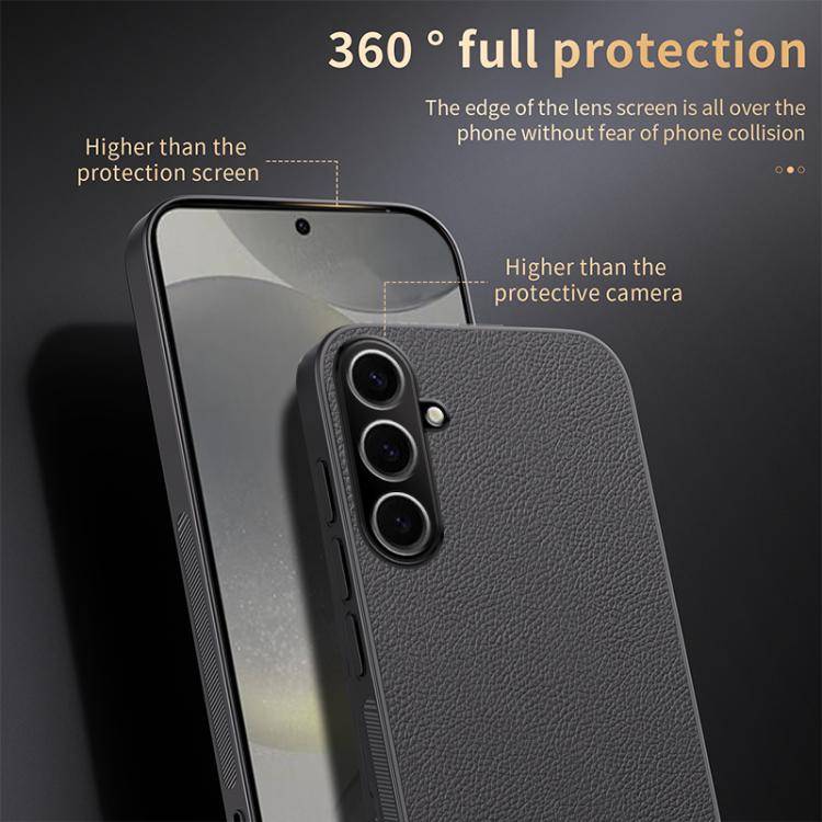For Samsung Galaxy S25 5G HUIYI Leather Magnetic Phone Case(Black) - Galaxy S25 5G Cases by PMC Jewellery | Online Shopping South Africa | PMC Jewellery | Buy Now Pay Later Mobicred