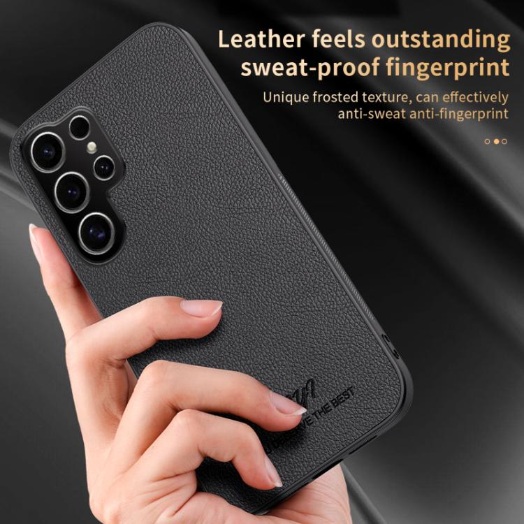 For Samsung Galaxy S25 Ultra 5G HUIYI Leather Magnetic Phone Case(Blue) - Galaxy S25 Ultra 5G Cases by PMC Jewellery | Online Shopping South Africa | PMC Jewellery | Buy Now Pay Later Mobicred