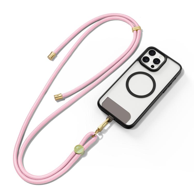 DUX DUCIS Garden Series Tile Pattern Adjustable Crossbody Phone Lanyard(Light Pink) - Lanyards & Wrist Straps by DUX DUCIS | Online Shopping South Africa | PMc TechLife | Buy Now Pay Later Mobicred