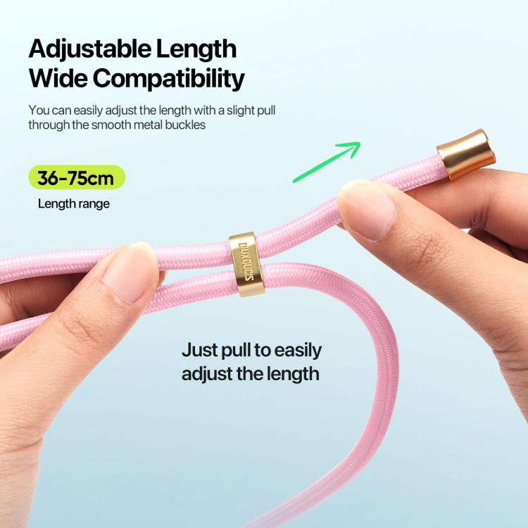 DUX DUCIS Garden Series Tile Pattern Adjustable Crossbody Phone Lanyard(Light Pink) - Lanyards & Wrist Straps by DUX DUCIS | Online Shopping South Africa | PMc TechLife | Buy Now Pay Later Mobicred