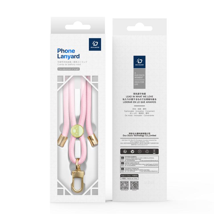 DUX DUCIS Garden Series Tile Pattern Adjustable Crossbody Phone Lanyard(Light Pink) - Lanyards & Wrist Straps by DUX DUCIS | Online Shopping South Africa | PMc TechLife | Buy Now Pay Later Mobicred