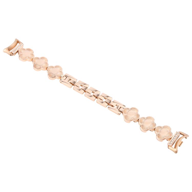 For Xiaomi Smart Band 9 / 8 Four-petaled Flower Diamond Bracelet Metal Watch Band(Rose Gold) - free shipping - PMC TechLife - Order now!