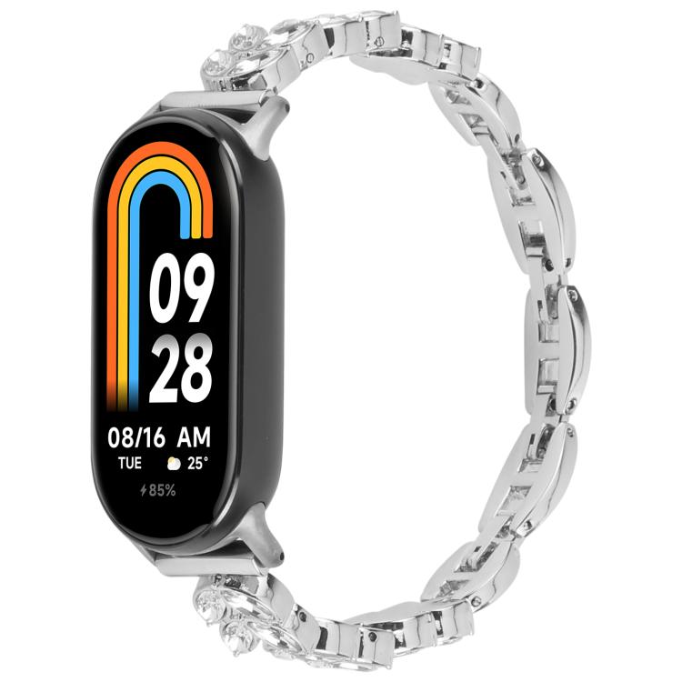 For Xiaomi Smart Band 9 / 8 Wheat Ear Diamond Bracelet Metal Watch Band(Silver) - free shipping - PMC TechLife - Order now!