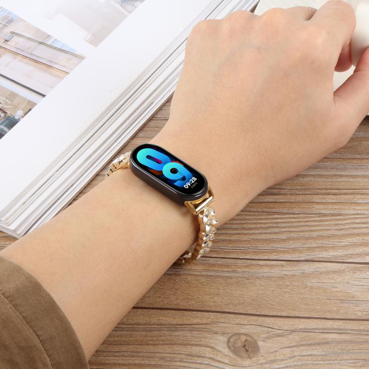 For Xiaomi Smart Band 9 / 8 Wheat Ear Diamond Bracelet Metal Watch Band(Rose Gold) - free shipping - PMC TechLife - Order now!