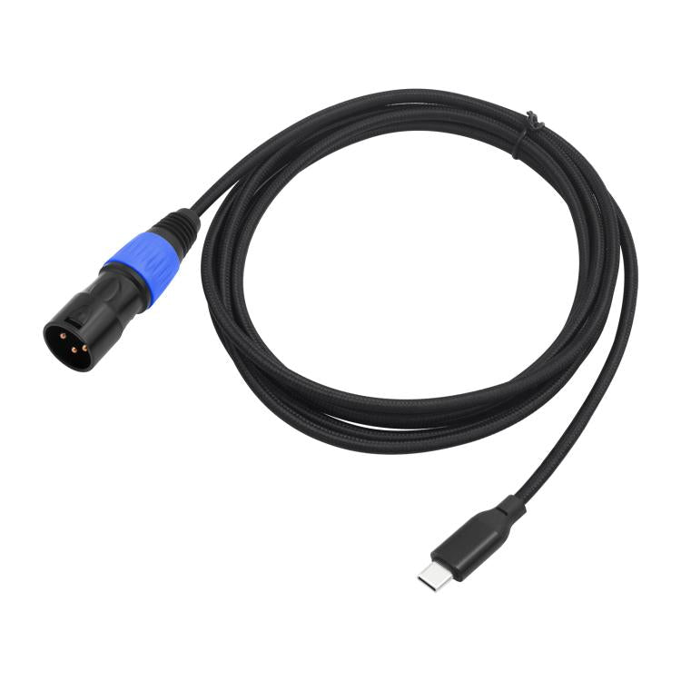 TY015 Type-C Male to XLR Male Stereo Output Audio Cable, Length:3m(Black Blue) - Microphone Audio Cable & Connector by PMC TechLife | Online Shopping South Africa | PMC TechLife | Buy Now Pay Later Mobicred