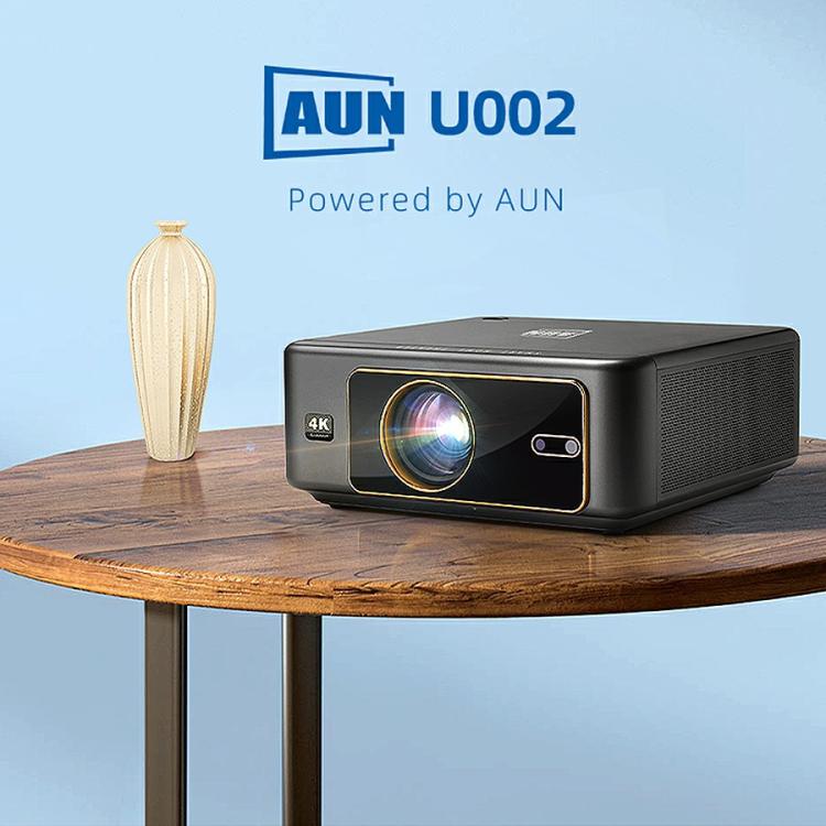 AUN U002 1920x1080P 970ANSI Android 12 Home Theater Smart Projector, UK Plug(Dark Grey) - LED Projector by AUN | Online Shopping South Africa | PMc TechLife | Buy Now Pay Later Mobicred