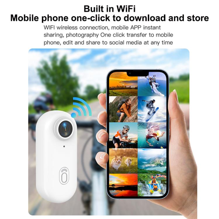 H88 4K Thumb Sports Camera Mini WiFi Camera, Specification:Simple Version(White) - Video Cameras by PMC TechLife | Online Shopping South Africa | PMC TechLife | Buy Now Pay Later Mobicred