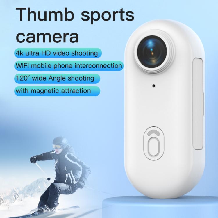 H88 4K Thumb Sports Camera Mini WiFi Camera, Specification:Simple Version(White) - Video Cameras by PMC TechLife | Online Shopping South Africa | PMC TechLife | Buy Now Pay Later Mobicred