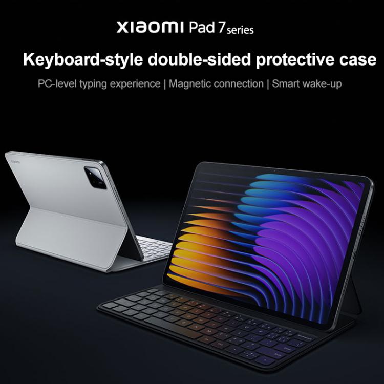 For Xiaomi Pad 7 / 7 Pro Original Xiaomi Keyboard Double-sided Protective Case Smart Leather Tablet Case(Grey) - free shipping - PMc TechLife - Order now!