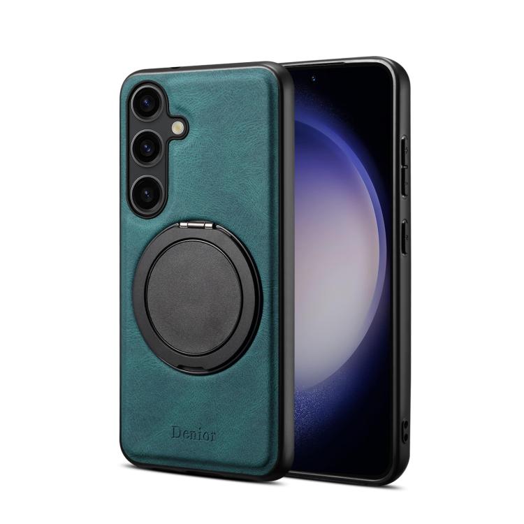 For Samsung Galaxy S25+ 5G Denior A14 Skin Feel Rotating Holder MagSafe Phone Case(Blue) - free shipping - PMC Jewellery - Order now!