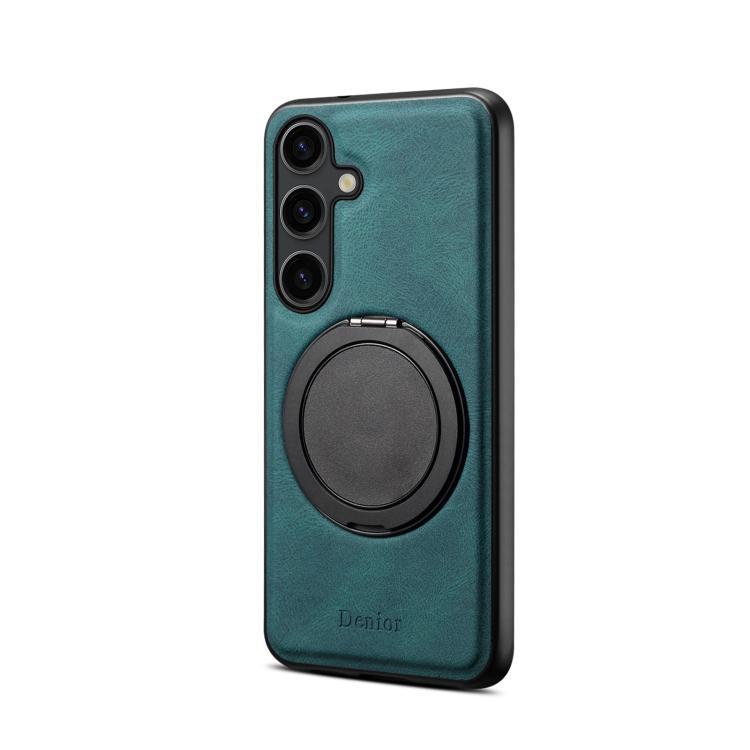 For Samsung Galaxy S25+ 5G Denior A14 Skin Feel Rotating Holder MagSafe Phone Case(Blue) - free shipping - PMC Jewellery - Order now!