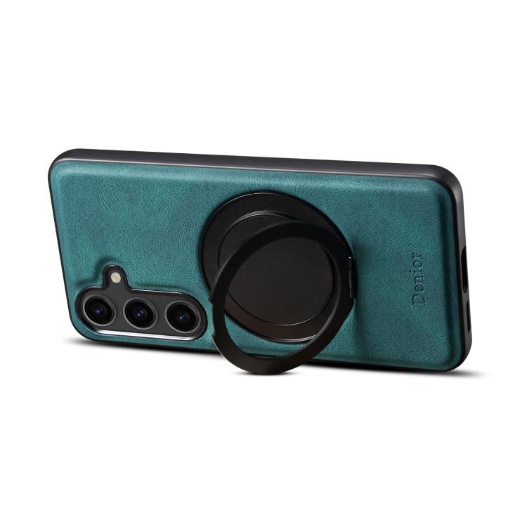For Samsung Galaxy S25+ 5G Denior A14 Skin Feel Rotating Holder MagSafe Phone Case(Blue) - free shipping - PMC Jewellery - Order now!