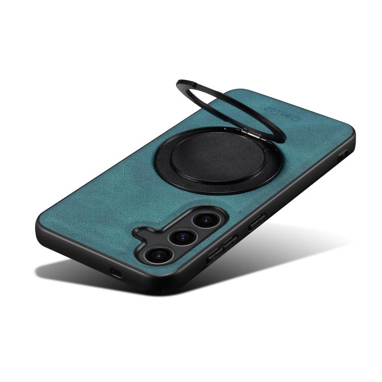 For Samsung Galaxy S25+ 5G Denior A14 Skin Feel Rotating Holder MagSafe Phone Case(Blue) - free shipping - PMC Jewellery - Order now!