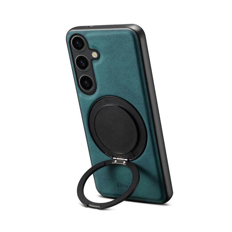 For Samsung Galaxy S25+ 5G Denior A14 Skin Feel Rotating Holder MagSafe Phone Case(Blue) - free shipping - PMC Jewellery - Order now!