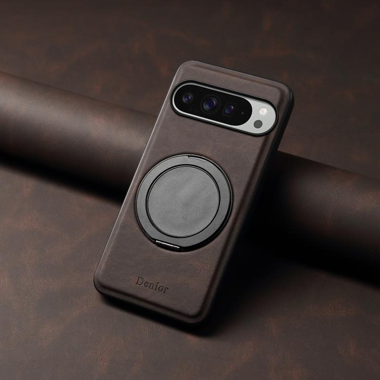 For Google Pixel 9 Pro XL Denior A14 Skin Feel Rotating Holder MagSafe Phone Case(Brown) - free shipping - PMC TechLife - Order now!