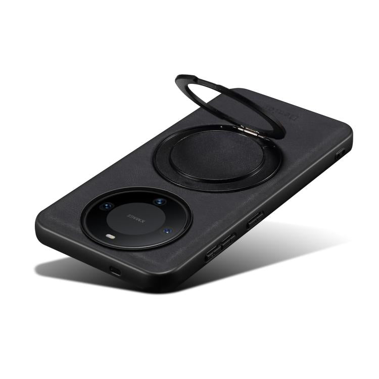 For Huawei Mate 60 Denior A14 Skin Feel Rotating Holder MagSafe Phone Case(Black) - Huawei Cases by Denior | Online Shopping South Africa | PMC TechLife | Buy Now Pay Later Mobicred