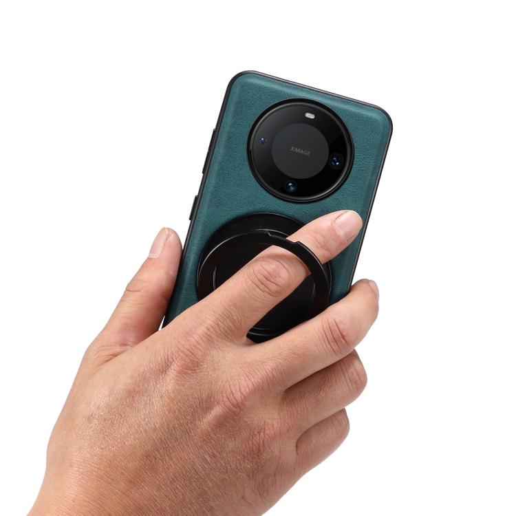 For Huawei Mate 60 Pro / 60 Pro+ Denior A14 Skin Feel Rotating Holder MagSafe Phone Case(Blue) - Huawei Cases by Denior | Online Shopping South Africa | PMC TechLife | Buy Now Pay Later Mobicred