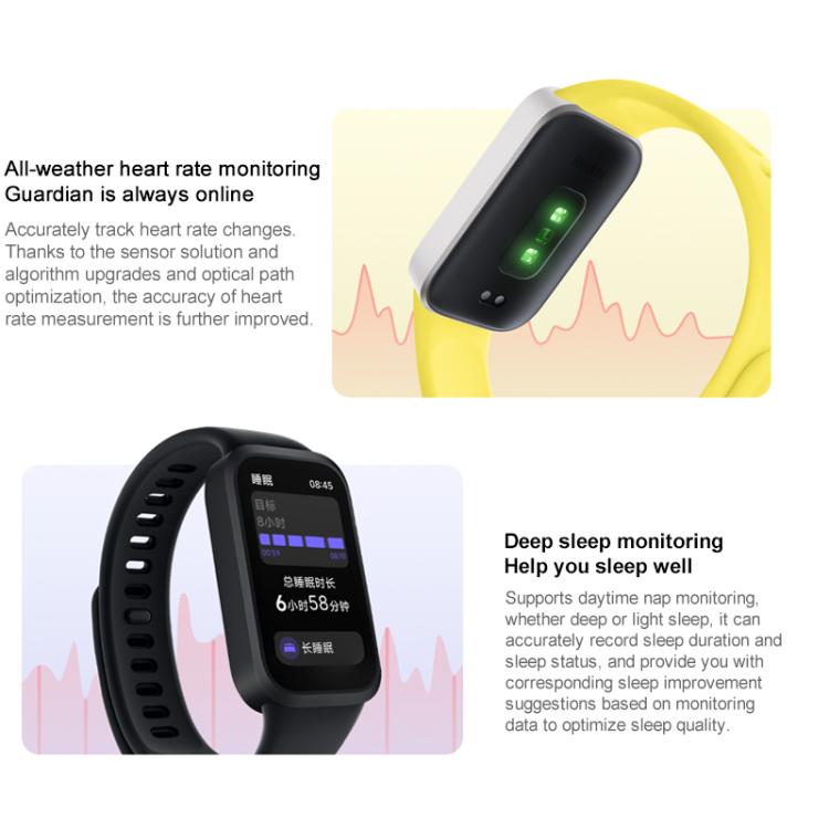 Xiaomi Redmi Band 3 Smart Band, 1.47 inch, Heart Rate / Blood Oxygen Health Monitoring(Black) - free shipping - PMC TechLife - Order now!