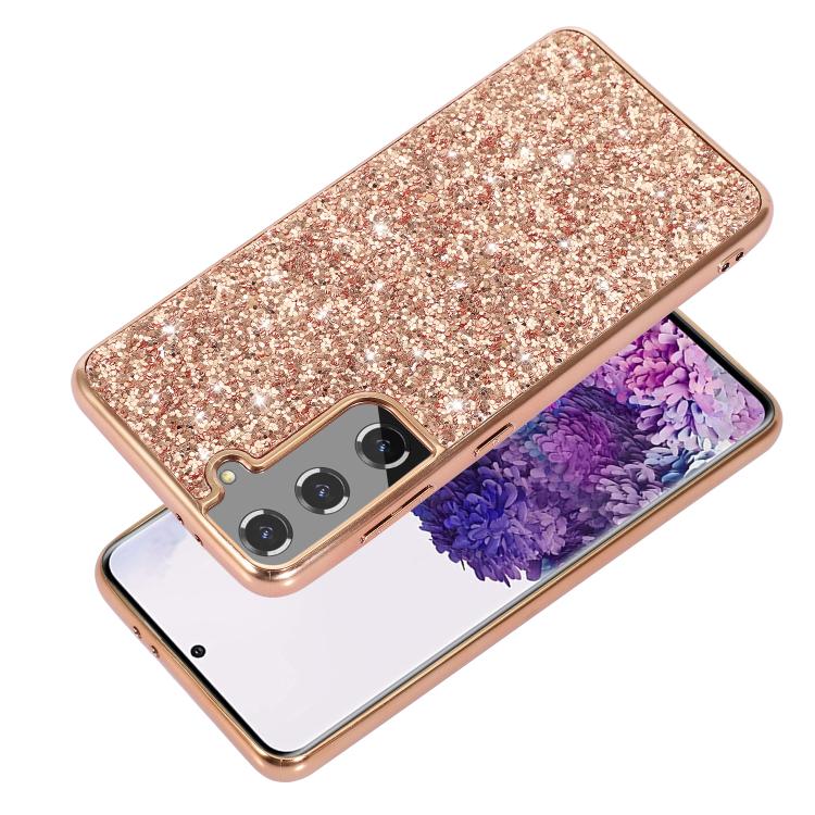 For Samsung Galaxy S25 5G Glitter Powder Shockproof TPU Phone Case(Gold) - Galaxy S25 5G Cases by PMC Jewellery | Online Shopping South Africa | PMC Jewellery | Buy Now Pay Later Mobicred