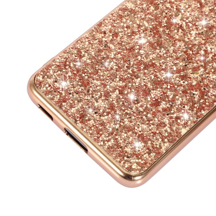 For Samsung Galaxy S25 5G Glitter Powder Shockproof TPU Phone Case(Rose Gold) - Galaxy S25 5G Cases by PMC Jewellery | Online Shopping South Africa | PMC Jewellery | Buy Now Pay Later Mobicred