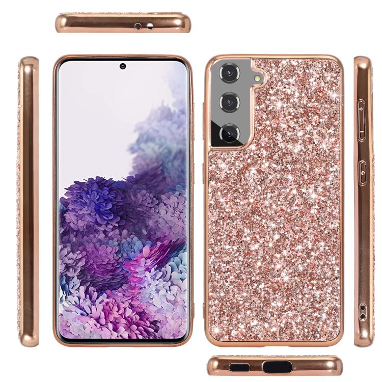 For Samsung Galaxy S25+ 5G Glitter Powder Shockproof TPU Phone Case(Gold) - Galaxy S25+ 5G Cases by PMC Jewellery | Online Shopping South Africa | PMC Jewellery | Buy Now Pay Later Mobicred