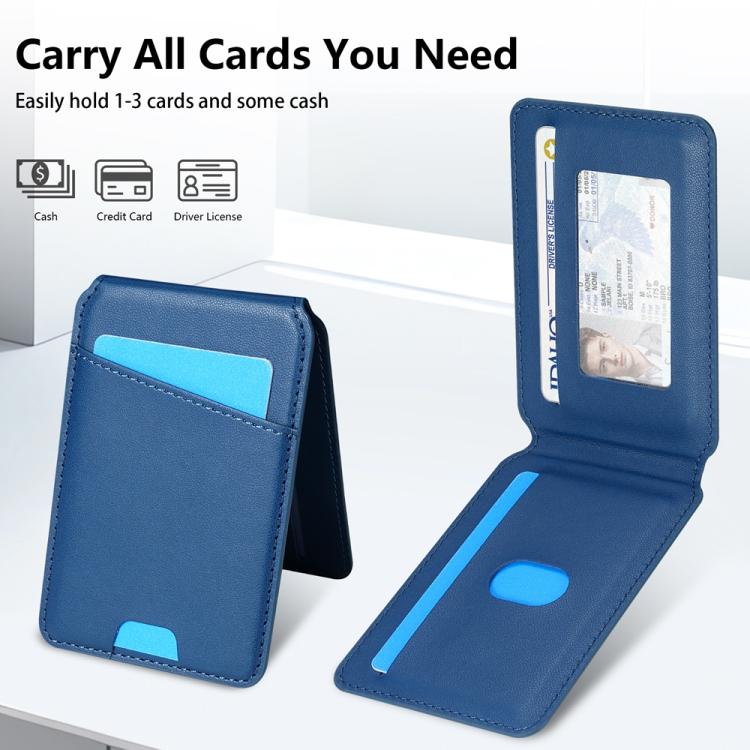 For Samsung Galaxy S25 5G Skin Feel Detachable Card Bag Magsafe Phone Case(Blue) - Galaxy S25 5G Cases by PMC Jewellery | Online Shopping South Africa | PMC Jewellery | Buy Now Pay Later Mobicred