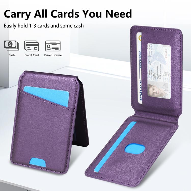 For Samsung Galaxy S25 5G Skin Feel Detachable Card Bag Magsafe Phone Case(Purple) - Galaxy S25 5G Cases by PMC Jewellery | Online Shopping South Africa | PMC Jewellery | Buy Now Pay Later Mobicred