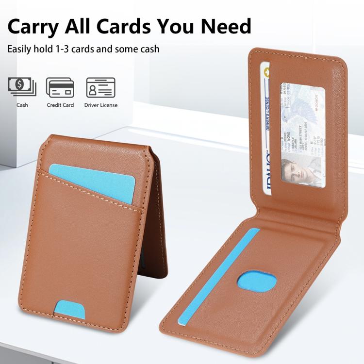 For Samsung Galaxy S25 5G Skin Feel Detachable Card Bag Magsafe Phone Case(Brown) - Galaxy S25 5G Cases by PMC Jewellery | Online Shopping South Africa | PMC Jewellery | Buy Now Pay Later Mobicred
