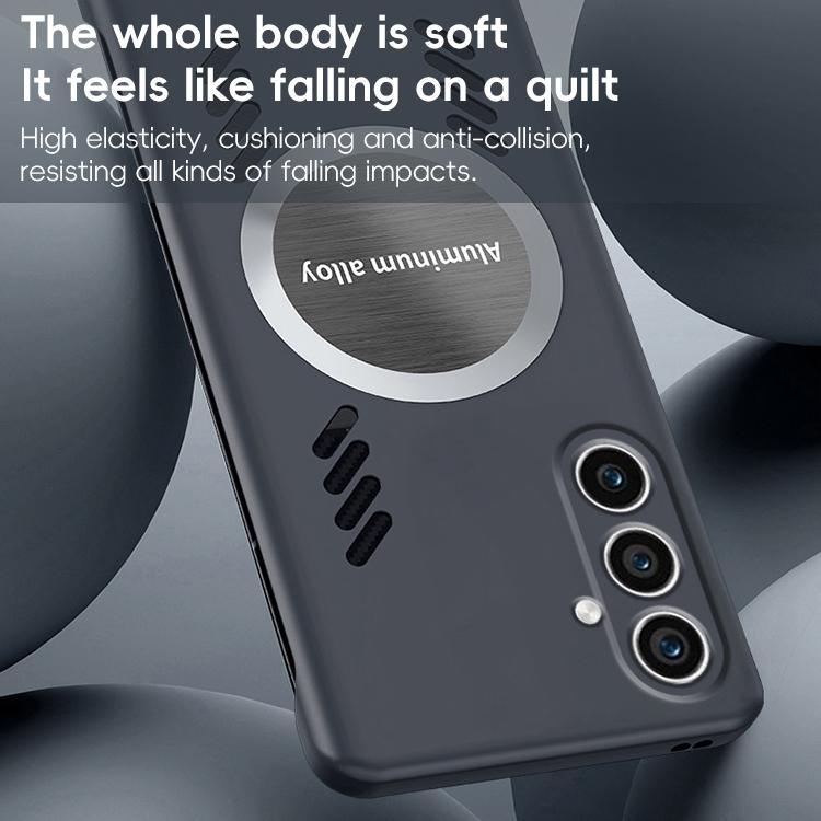 For Samsung Galaxy S25 5G All-inclusive Lens Frameless Graphene Cooling Phone Case(Orange) - Galaxy S25 5G Cases by PMC Jewellery | Online Shopping South Africa | PMC Jewellery | Buy Now Pay Later Mobicred