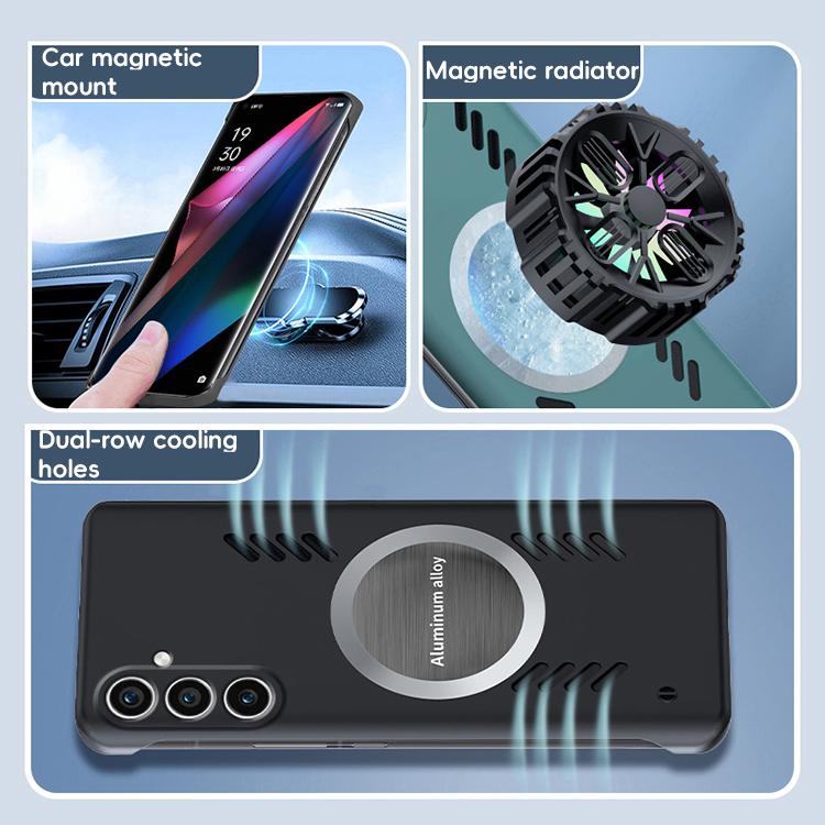 For Samsung Galaxy S24 5G All-inclusive Lens Frameless Graphene Cooling Phone Case(Navy Blue) - free shipping - PMc TechLife - Order now!