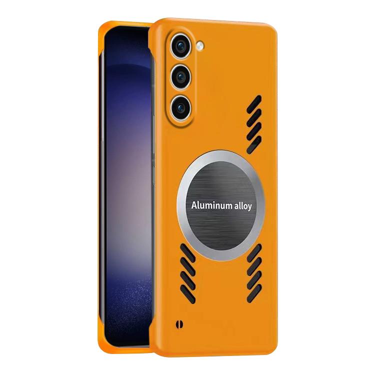 For Samsung Galaxy S23 5G All-inclusive Lens Frameless Graphene Cooling Phone Case(Orange) - Galaxy S23 5G Cases by PMc TechLife | Online Shopping South Africa | PMc TechLife | Buy Now Pay Later Mobicred