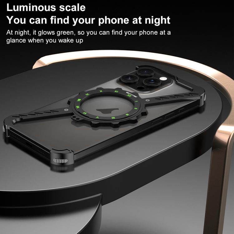 For iPhone 13 Pro Z-shaped Frameless Metal 360 Holder MagSafe Phone Case(Space Grey) - iPhone 13 Pro Cases by PMc TechLife | Online Shopping South Africa | PMc TechLife | Buy Now Pay Later Mobicred