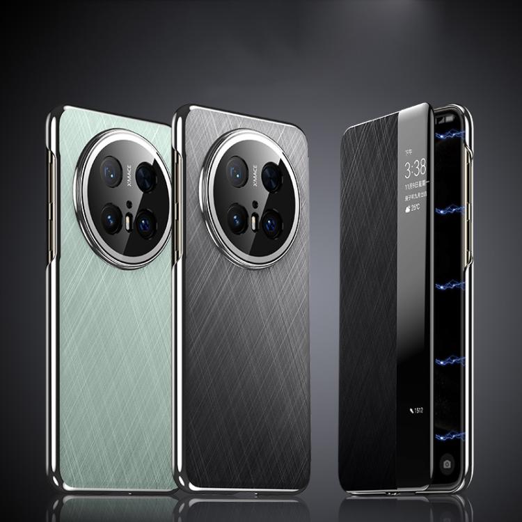 For Huawei Mate 70 Pro / 70 Pro+ Smart View Window Plain Leather Paint PC Phone Case(Cyan-blue) - Huawei Cases by PMC TechLife | Online Shopping South Africa | PMC TechLife | Buy Now Pay Later Mobicred