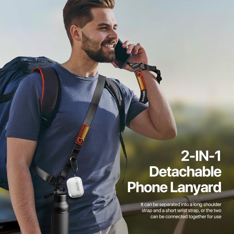 DUX DUCIS Outdoor Series Nylon Adjustable Crossbody Phone Lanyard(Black) - Lanyards & Wrist Straps by DUX DUCIS | Online Shopping South Africa | PMc TechLife | Buy Now Pay Later Mobicred