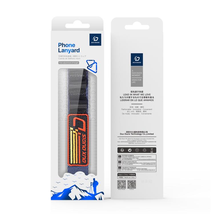 DUX DUCIS Outdoor Series Nylon Adjustable Crossbody Phone Lanyard(Blue) - Lanyards & Wrist Straps by DUX DUCIS | Online Shopping South Africa | PMc TechLife | Buy Now Pay Later Mobicred