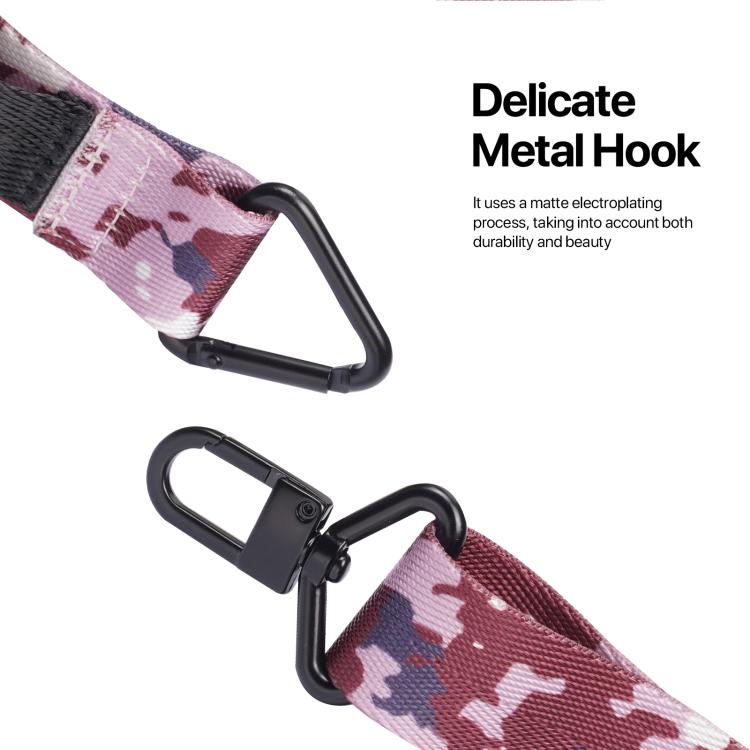 DUX DUCIS Outdoor Series Nylon Adjustable Crossbody Phone Lanyard(Camouflage Pink) - Lanyards & Wrist Straps by DUX DUCIS | Online Shopping South Africa | PMc TechLife | Buy Now Pay Later Mobicred