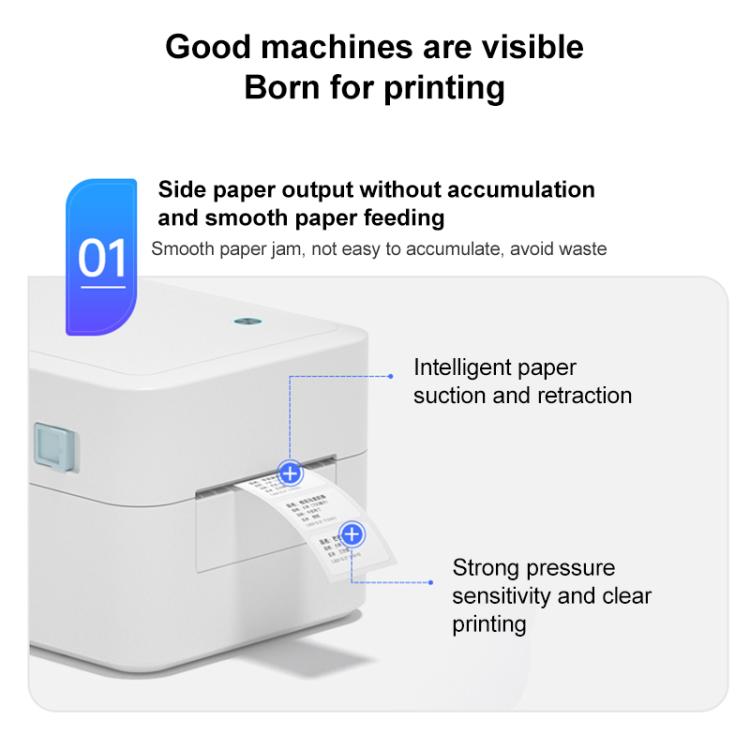 HPRT D35 Bluetooth Version Express Electronic Waybill Printer, Plug:UK Plug(White) - Receipt Printers by PMC TechLife | Online Shopping South Africa | PMC TechLife | Buy Now Pay Later Mobicred