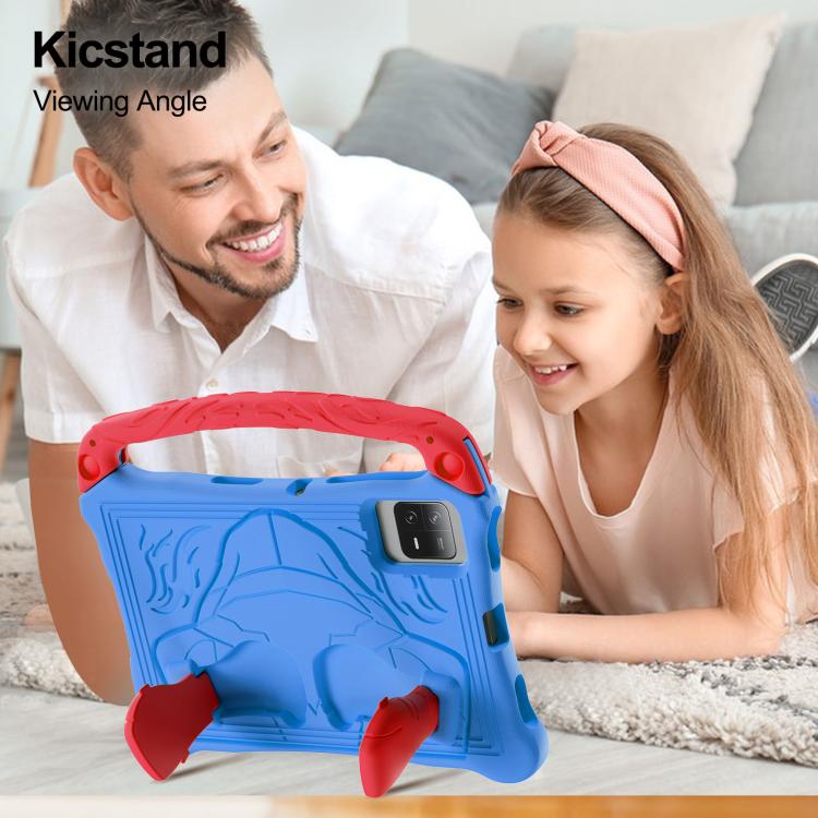 For Huawei MatePad SE 11 2024 Boxing Series Kickstand EVA Shockproof Tablet Case with Shoulder Strap(Blue Red) - free shipping - PMC TechLife - Order now!