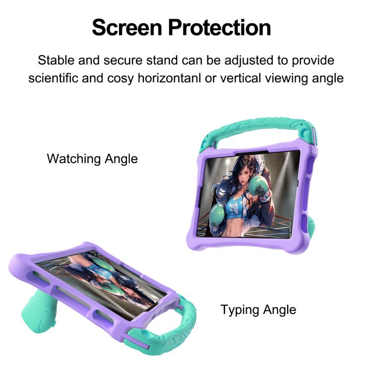 For Huawei MatePad SE 11 2024 Boxing Series Kickstand EVA Shockproof Tablet Case with Shoulder Strap(Purple Mint) - free shipping - PMC TechLife - Order now!