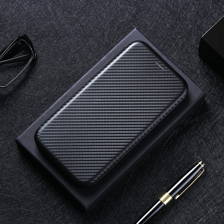 For Samsung Galaxy Note10 Plus Carbon Fiber Texture Horizontal Flip TPU + PC + PU Leather Case with Card Slot(Black) - Galaxy Phone Cases by PMC TechLife | Online Shopping South Africa | PMC TechLife