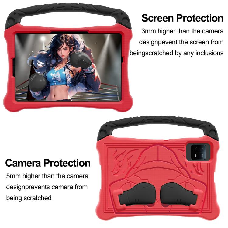 For Honor Pad X8a 11 inch Boxing Series Kickstand EVA Shockproof Tablet Case with Shoulder Strap(Red Black) - Honor by PMC TechLife | Online Shopping South Africa | PMC TechLife | Buy Now Pay Later Mobicred
