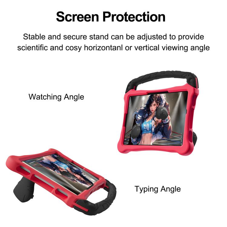 For Honor Pad X8a 11 inch Boxing Series Kickstand EVA Shockproof Tablet Case with Shoulder Strap(Red Black) - Honor by PMC TechLife | Online Shopping South Africa | PMC TechLife | Buy Now Pay Later Mobicred