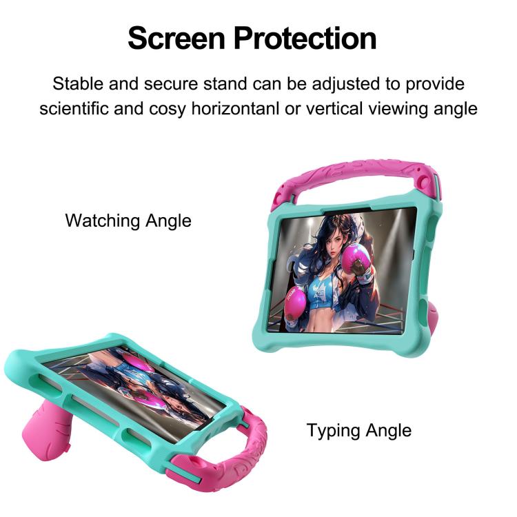 For Honor Tablet V7 11 inch Boxing Series Kickstand EVA Shockproof Tablet Case with Shoulder Strap(Mint Rose Red) - Honor by PMC TechLife | Online Shopping South Africa | PMC TechLife | Buy Now Pay Later Mobicred