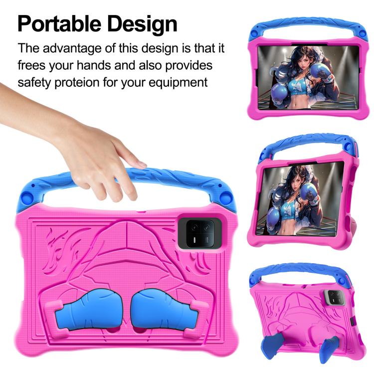 For Honor Tablet V7 11 inch Boxing Series Kickstand EVA Shockproof Tablet Case with Shoulder Strap(Rose Red Blue) - Honor by PMC TechLife | Online Shopping South Africa | PMC TechLife | Buy Now Pay Later Mobicred