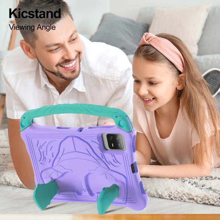 For Honor Tablet V7 11 inch Boxing Series Kickstand EVA Shockproof Tablet Case with Shoulder Strap(Purple Mint) - Honor by PMC TechLife | Online Shopping South Africa | PMC TechLife | Buy Now Pay Later Mobicred