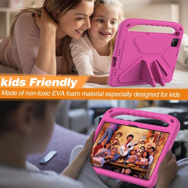 For Infinix Xpad 11 2024 Handle EVA Shockproof Tablet Case with Holder(Rose Red) - Others by PMC TechLife | Online Shopping South Africa | PMC TechLife | Buy Now Pay Later Mobicred