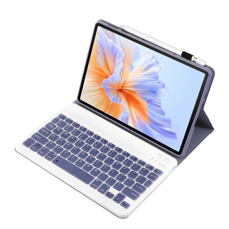 For Honor Pad V9 AH27 Ultra-thin Detachable Bluetooth Keyboard Leather Tablet Case(Lavender White) - Huawei Keyboard by PMC TechLife | Online Shopping South Africa | PMC TechLife | Buy Now Pay Later Mobicred