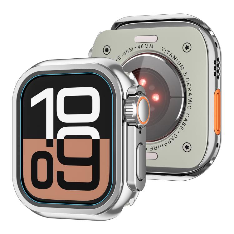For Apple Watch Series 6 / 5 / 4 / SE 44mm Change to Ultra 49mm Zinc Alloy Watch Case(Bright Silver) - free shipping - PMC TechLife - Order now!