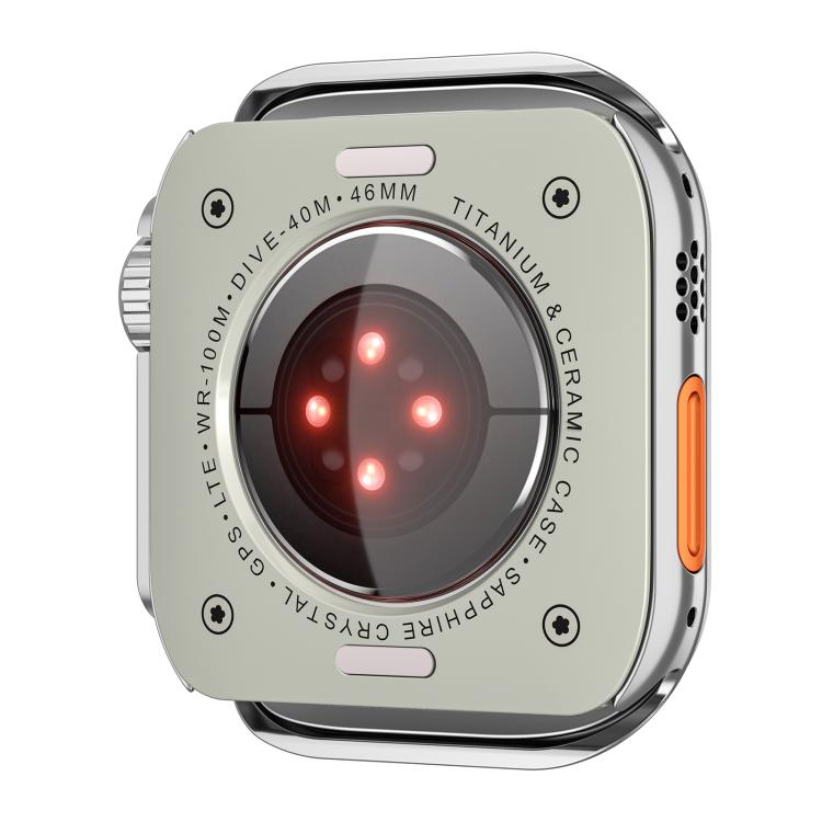 For Apple Watch Series 6 / 5 / 4 / SE 44mm Change to Ultra 49mm Zinc Alloy Watch Case(Bright Silver) - free shipping - PMC TechLife - Order now!